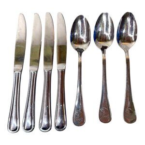 Vtg Disney Silver Dining Silverware Eeyore Tigger Set 3 Spoons 4 Butter Knives